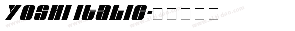 yoshi italic字体转换